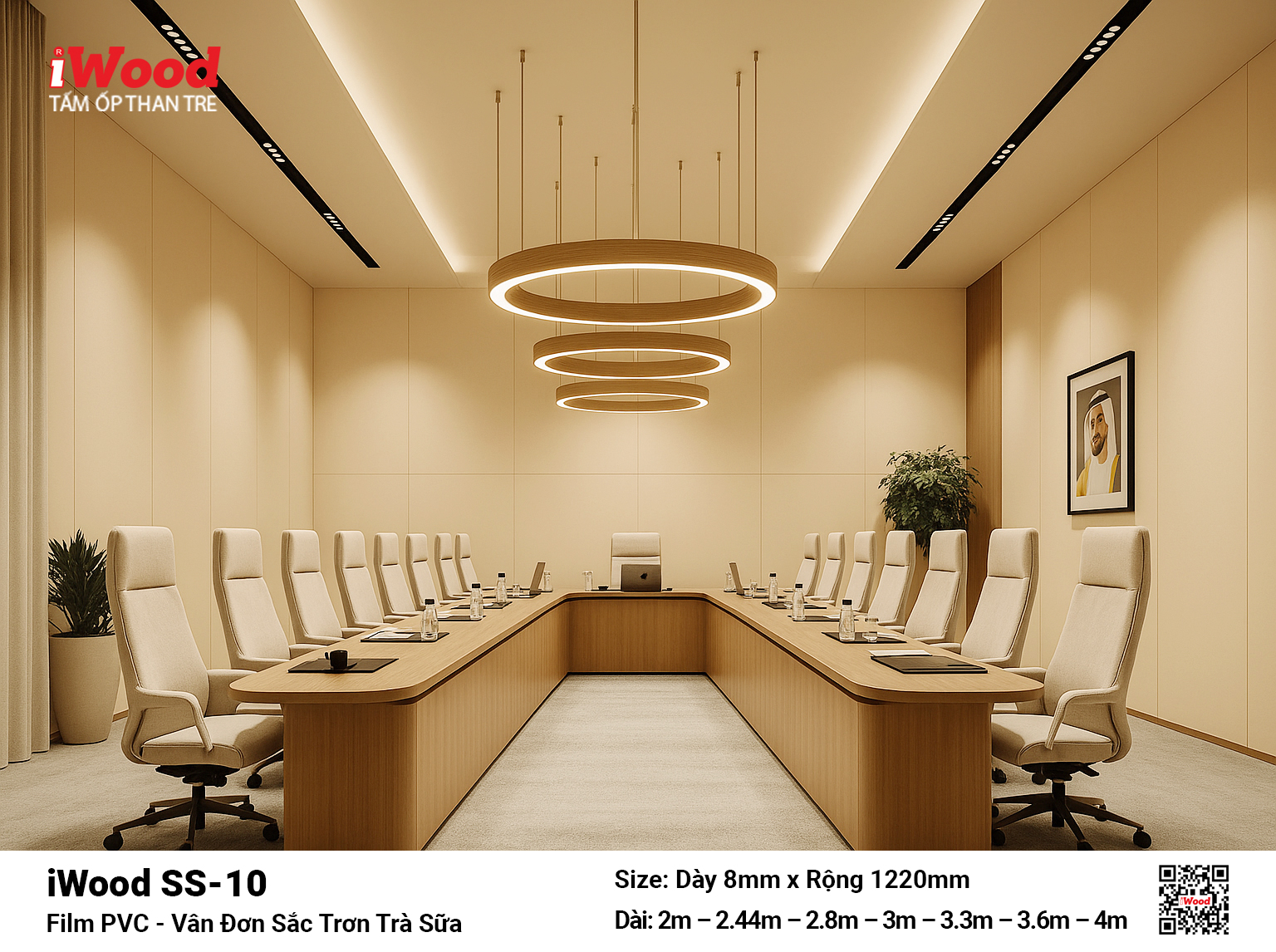 Tấm ốp than tre vân đơn sắc iWood SS-10