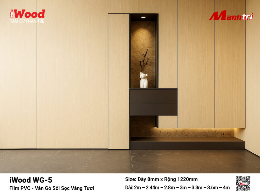 Tấm ốp than tre vân gỗ iWood WG-5