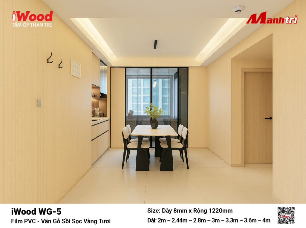 Tấm ốp than tre vân gỗ iWood WG-5