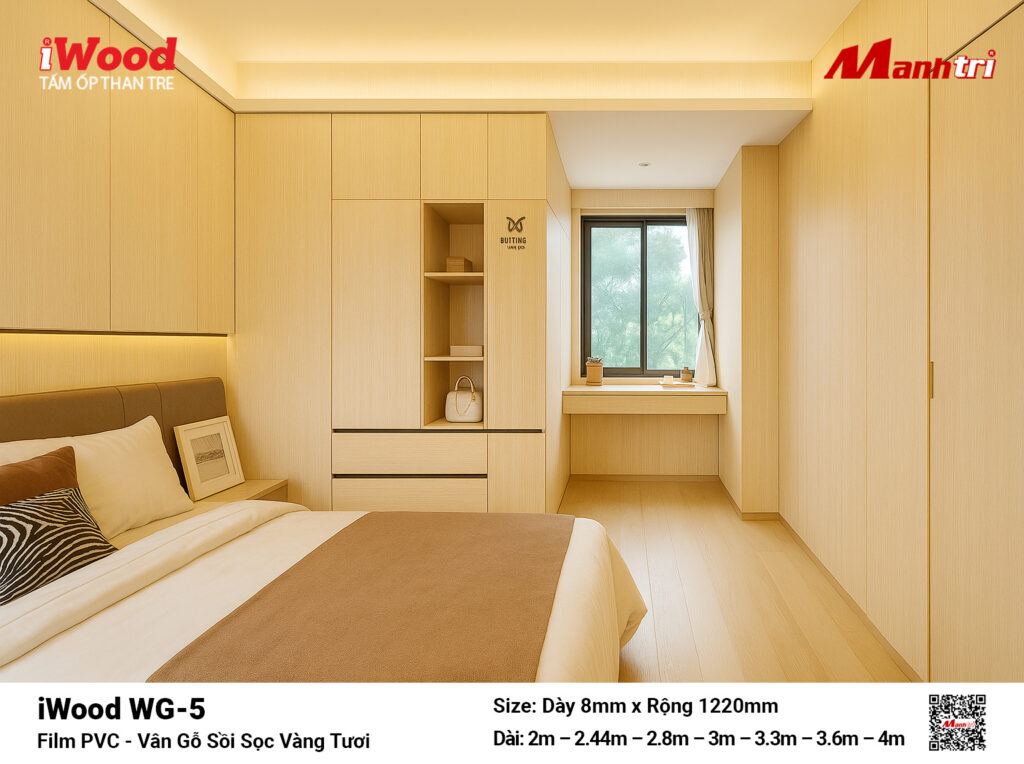 Tấm ốp than tre vân gỗ iWood WG-5