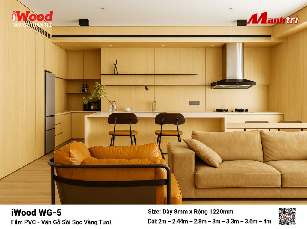 Tấm ốp than tre vân gỗ iWood WG-5