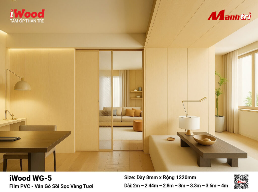Tấm ốp than tre vân gỗ iWood WG-5