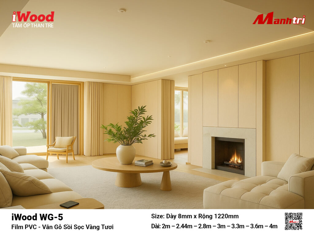 Tấm ốp than tre vân gỗ iWood WG-5