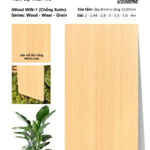 Tấm ốp than tre vân gỗ chống xước iWood WW-1