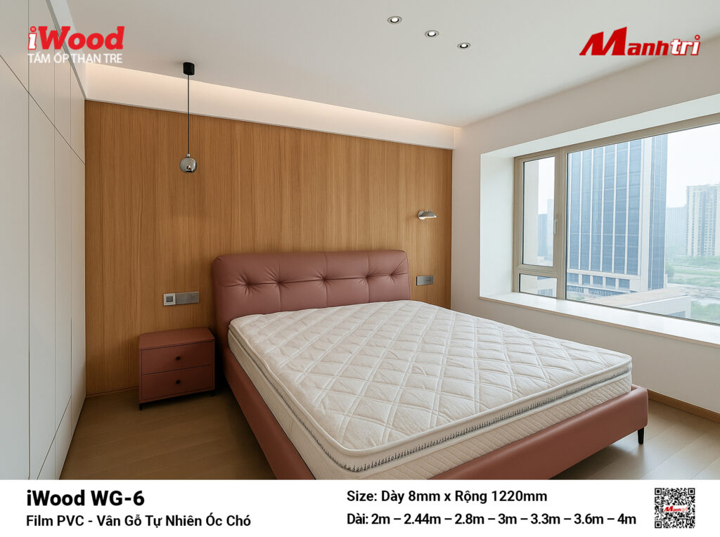Tấm ốp than tre vân gỗ iWood WG-6