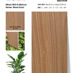 Tấm ốp than tre vân gỗ iWood WG-6