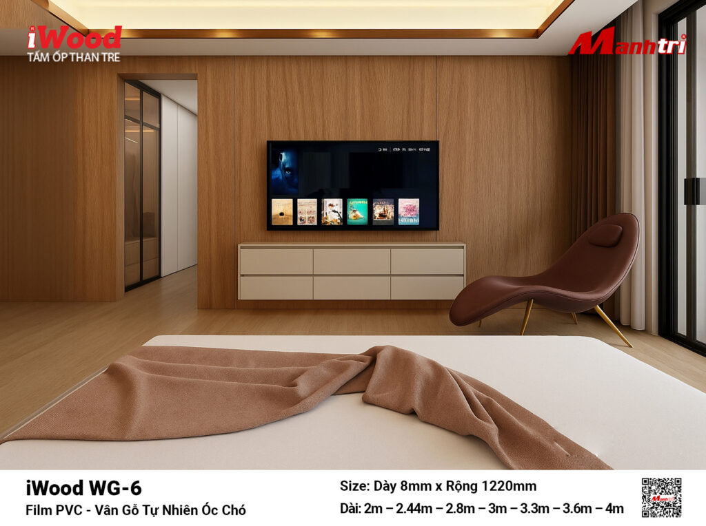 Tấm ốp than tre vân gỗ iWood WG-6