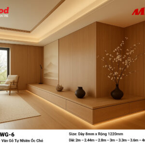 Tấm ốp than tre vân gỗ iWood WG-6