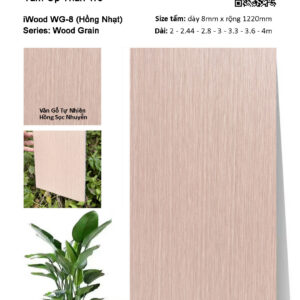 Tấm ốp than tre vân gỗ iWood WG-8
