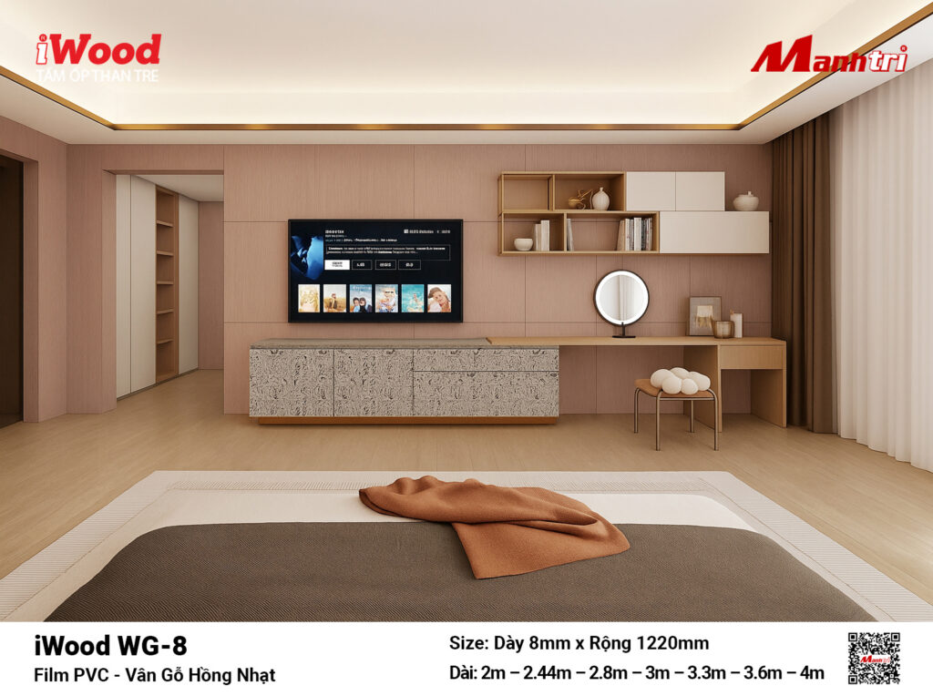 Tấm ốp than tre vân gỗ iWood WG-8