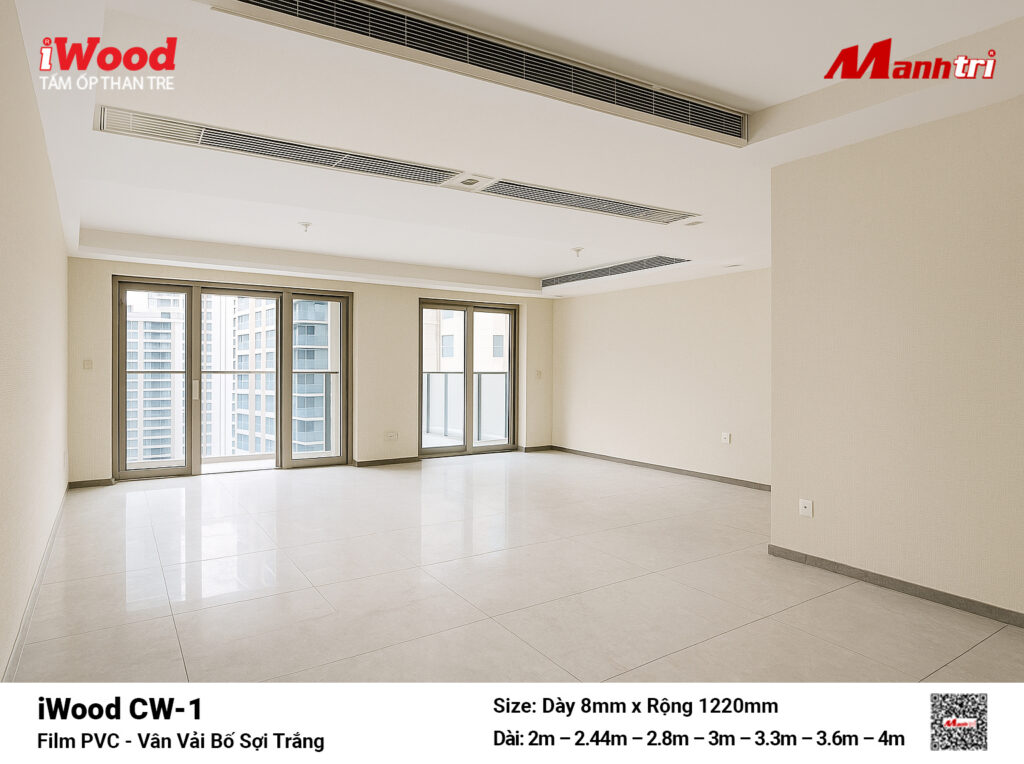 Tấm ốp than tre vân vải chống xước iWood CW-1