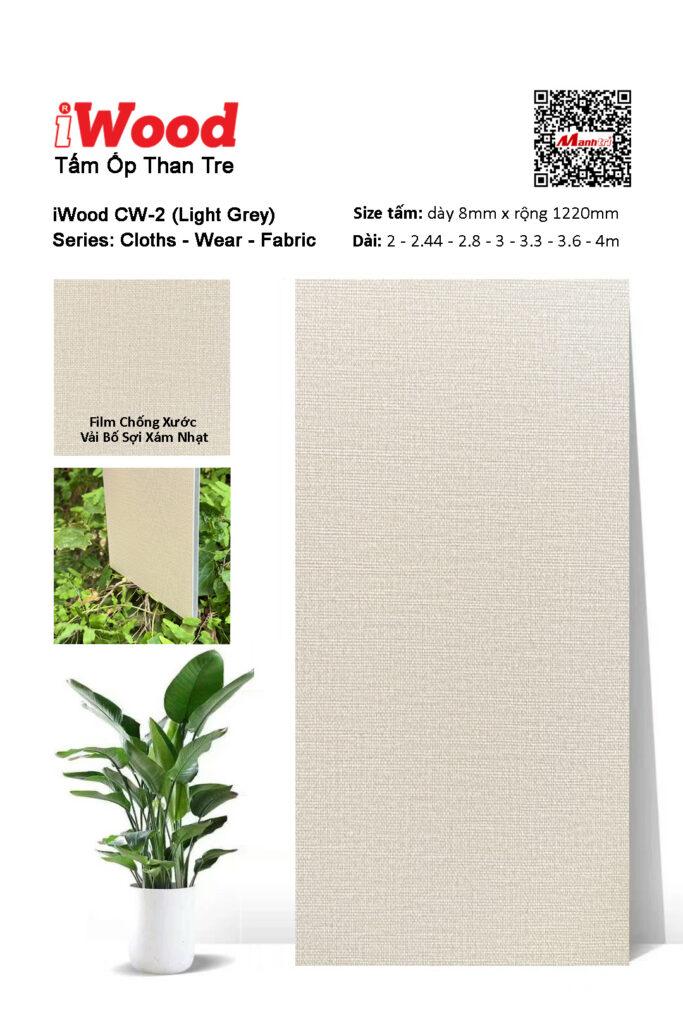 Tấm ốp than tre vân vải chống xước