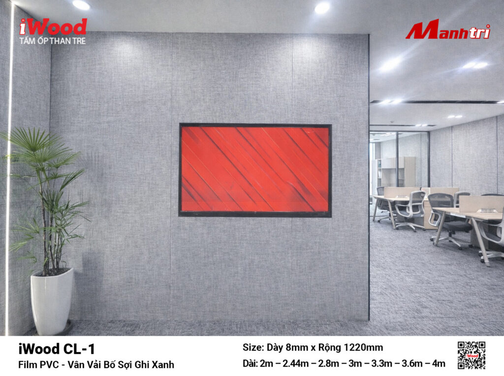 Tấm ốp than tre vân vải iWood CL-1