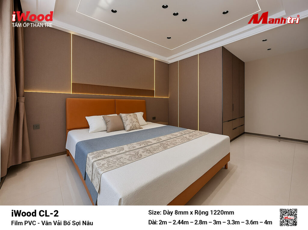 Tấm ốp than tre vân vải iWood CL-2