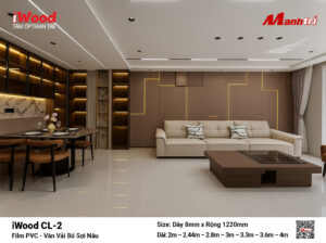 Tấm ốp than tre vân vải iWood CL-2