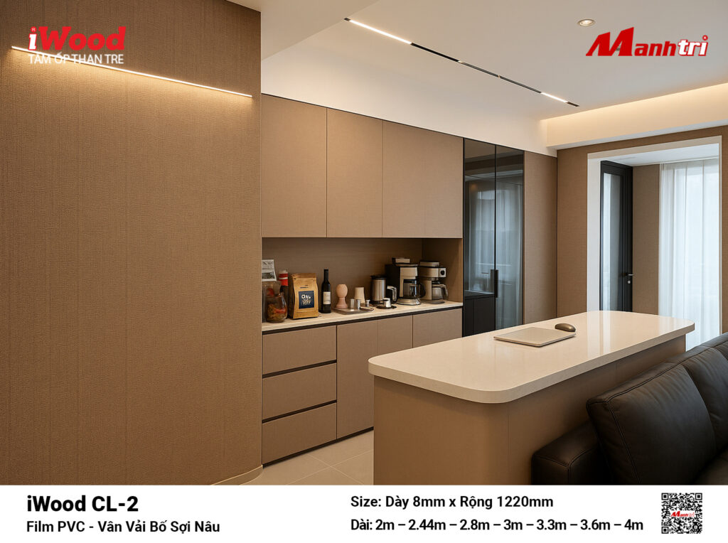 Tấm ốp than tre vân vải iWood CL-2