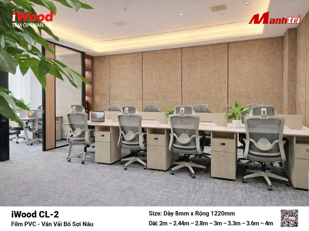 Tấm ốp than tre vân vải iWood CL-2