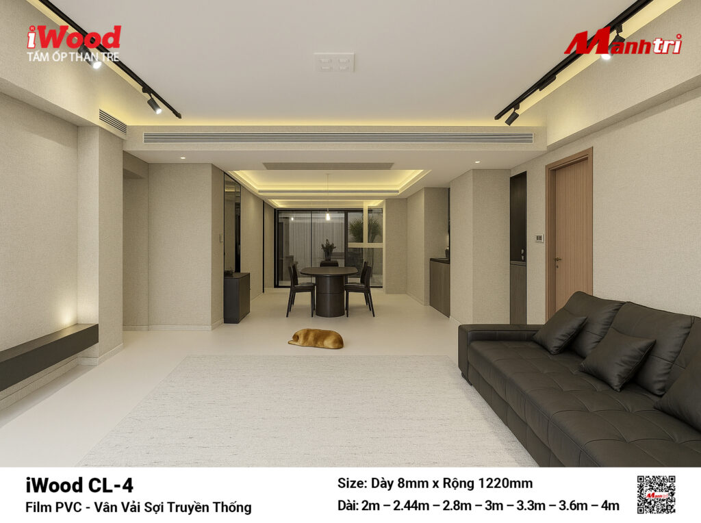 Tấm ốp than tre vân vải iWood CL-4
