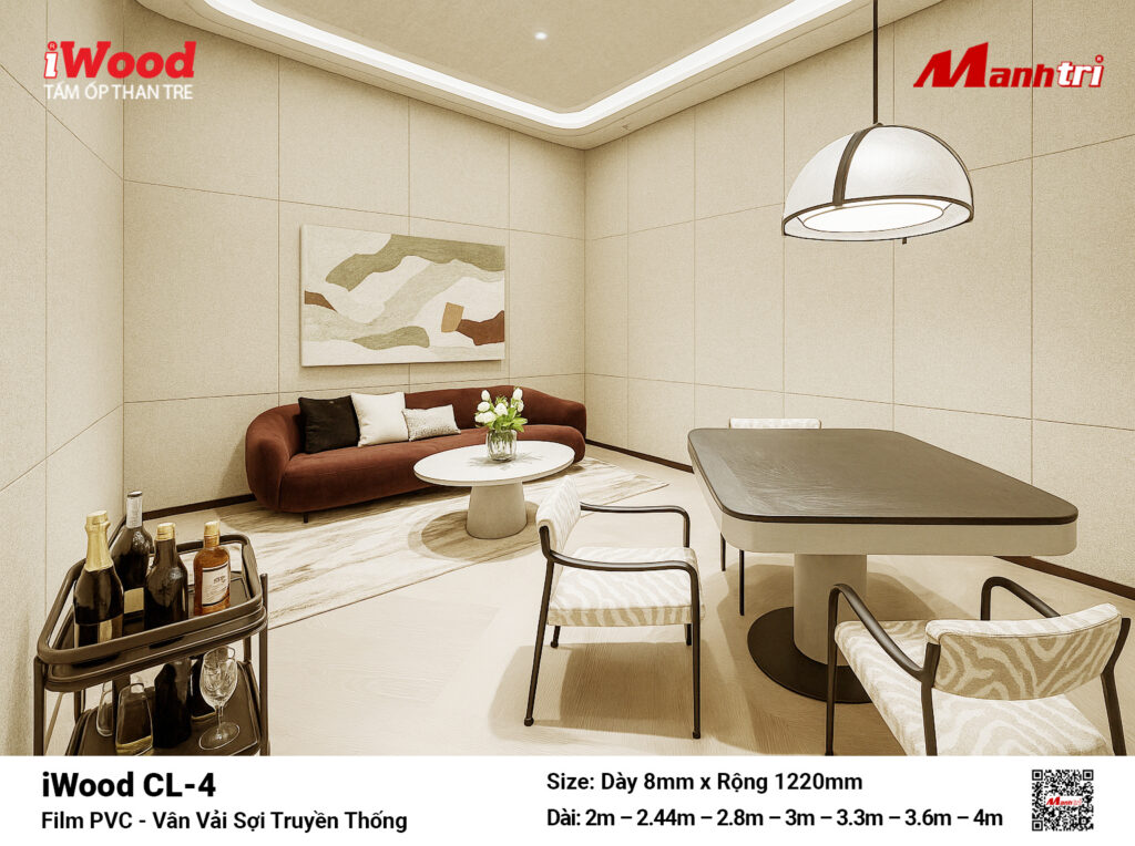 Tấm ốp than tre vân vải iWood CL-4