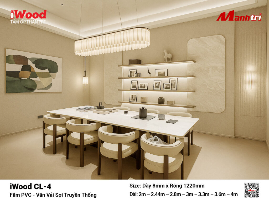 Tấm ốp than tre vân vải iWood CL-4