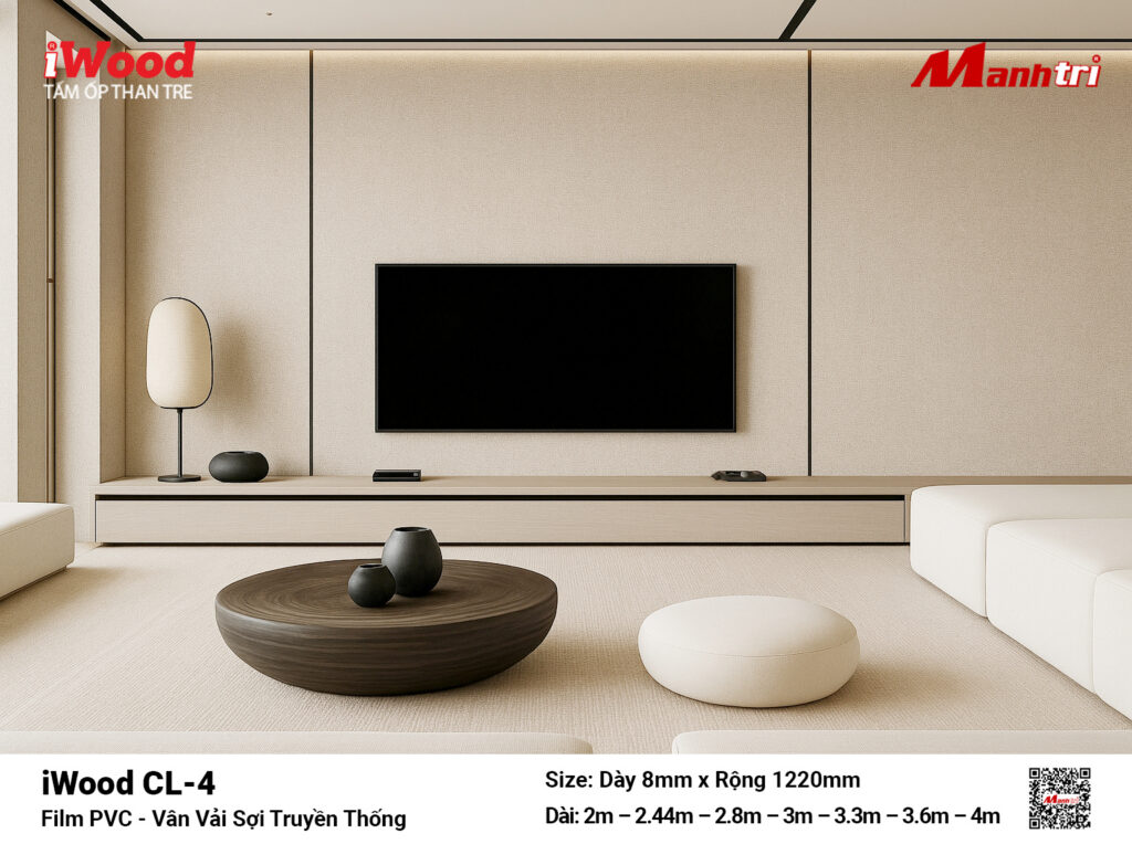 Tấm ốp than tre vân vải iWood CL-4