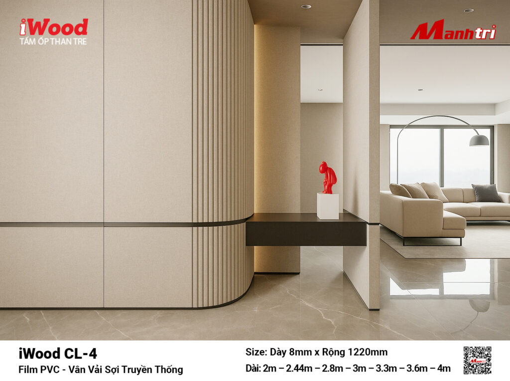 Tấm ốp than tre vân vải iWood CL-4