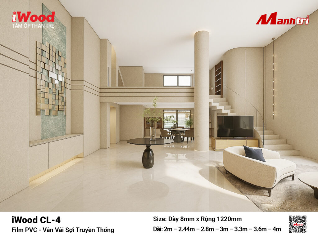 Tấm ốp than tre vân vải iWood CL-4