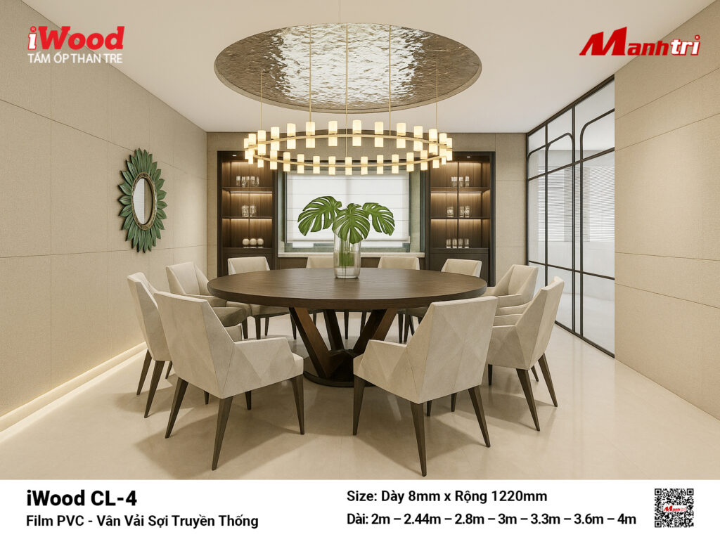 Tấm ốp than tre vân vải iWood CL-4
