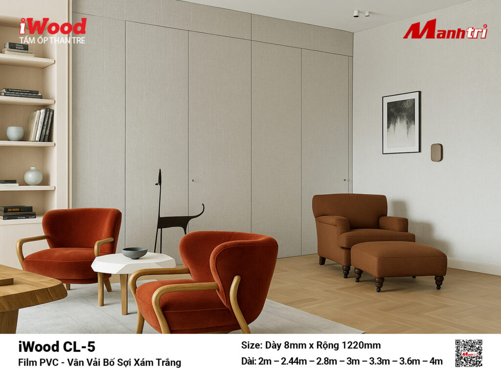 Tấm ốp than tre vân vải iWood CL-5