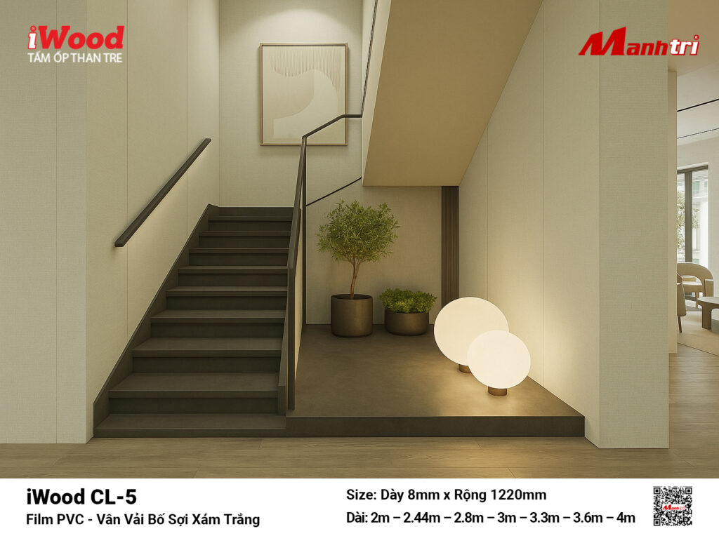Tấm ốp than tre vân vải iWood CL-5