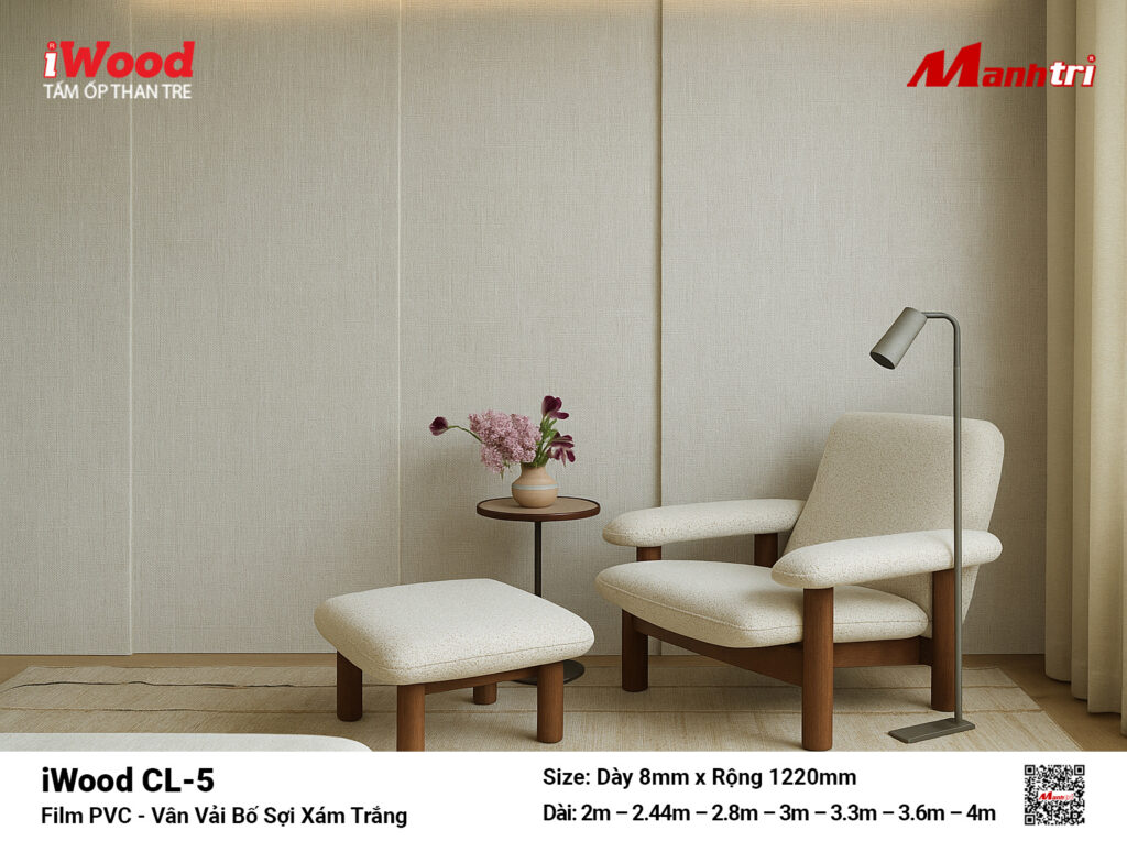 Tấm ốp than tre vân vải iWood CL-5
