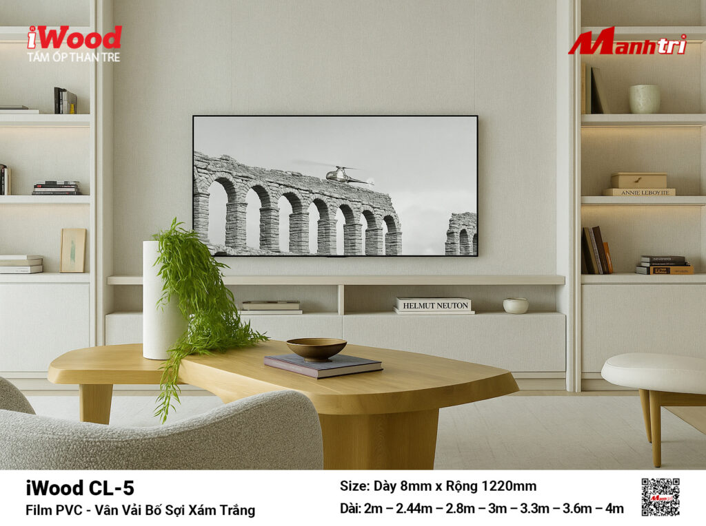 Tấm ốp than tre vân vải iWood CL-5