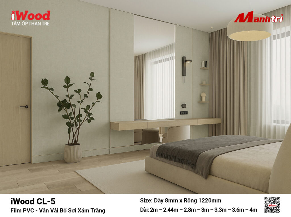 Tấm ốp than tre vân vải iWood CL-5