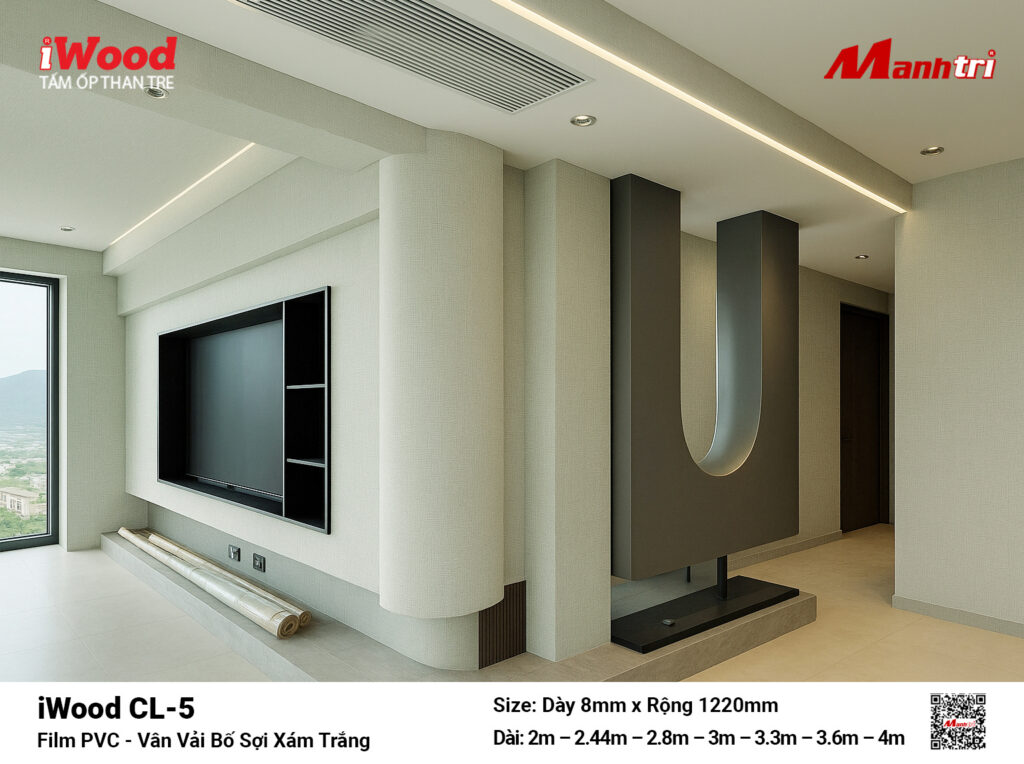 Tấm ốp than tre vân vải iWood CL-5