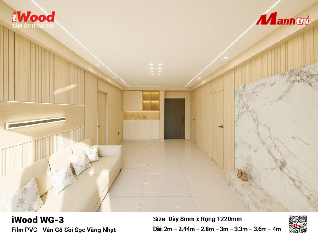 Tấm ốp than tre vân gỗ iWood WG-3