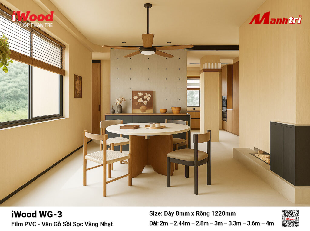 Tấm ốp than tre vân gỗ iWood WG-3
