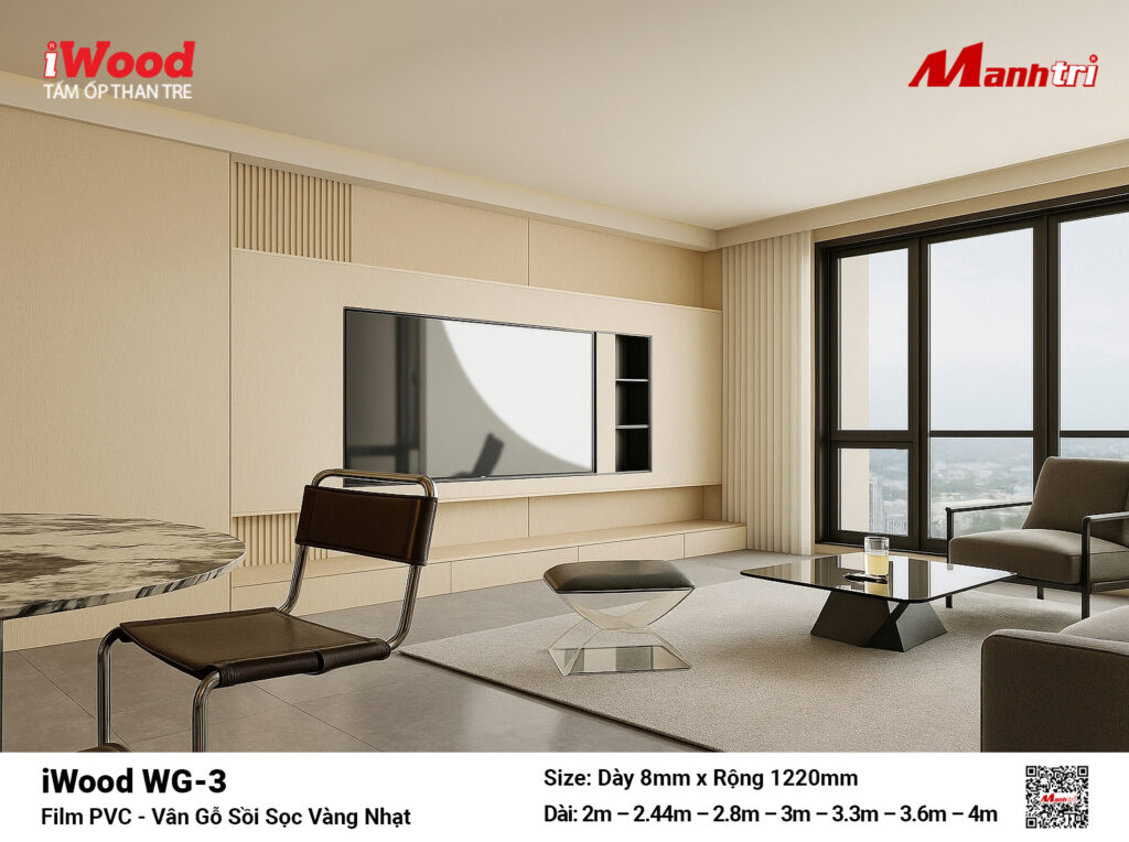 Tấm ốp than tre vân gỗ iWood WG-3