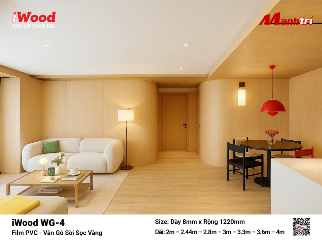 Tấm ốp than tre vân gỗ iWood WG-4