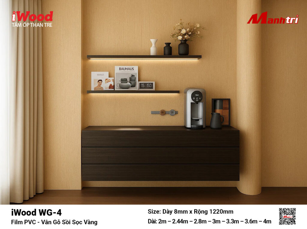 Tấm ốp than tre vân gỗ iWood WG-4