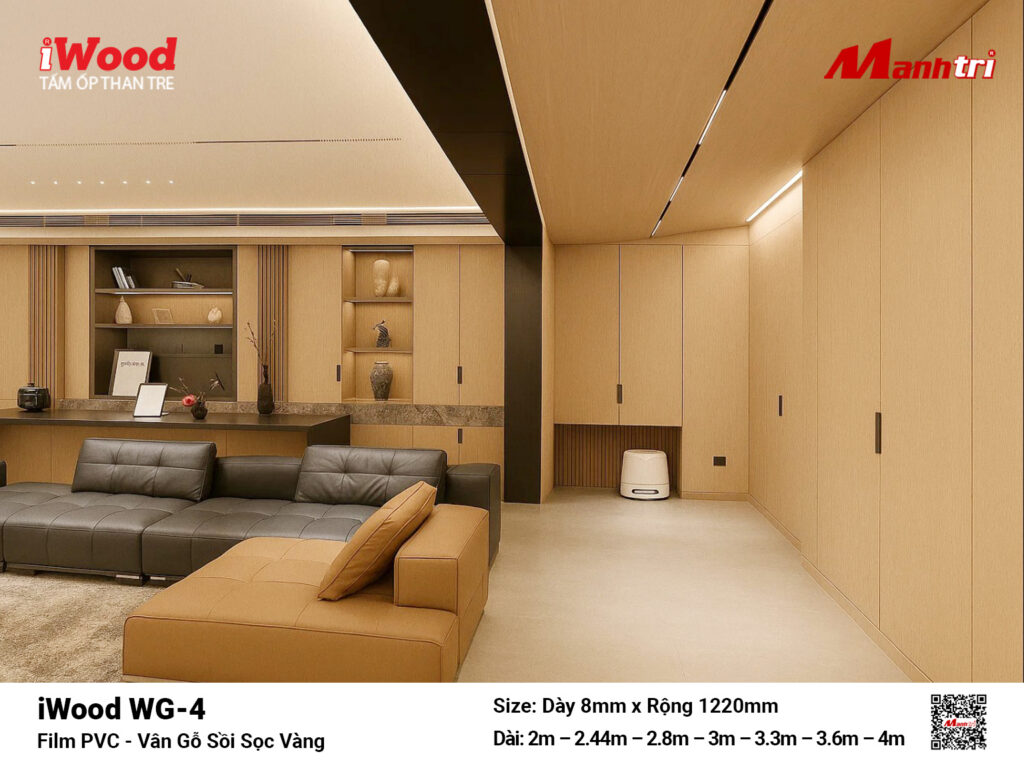Tấm ốp than tre vân gỗ iWood WG-4
