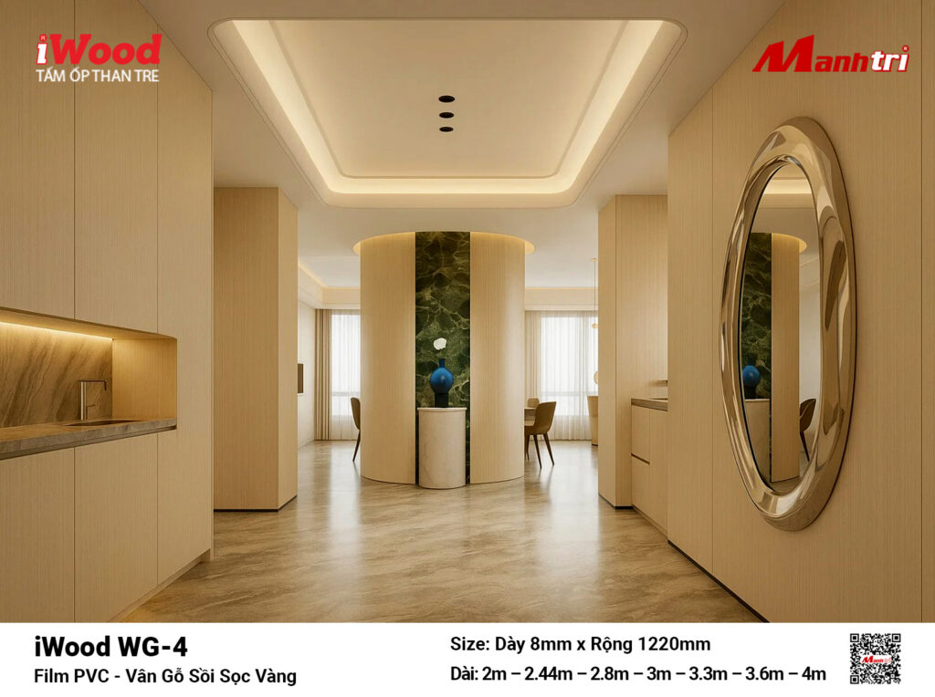 Tấm ốp than tre vân gỗ iWood WG-4