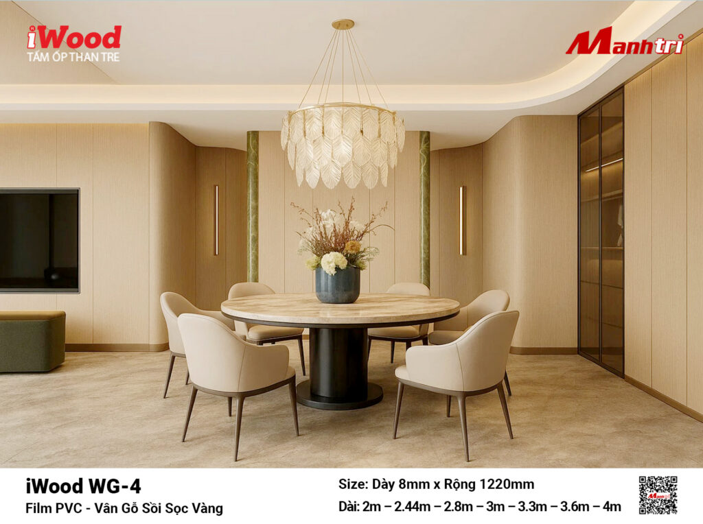 Tấm ốp than tre vân gỗ iWood WG-4