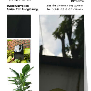 Tấm ốp than tre iWood Film tráng gương đen