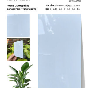 Tấm ốp than tre iWood Film tráng gương trắng