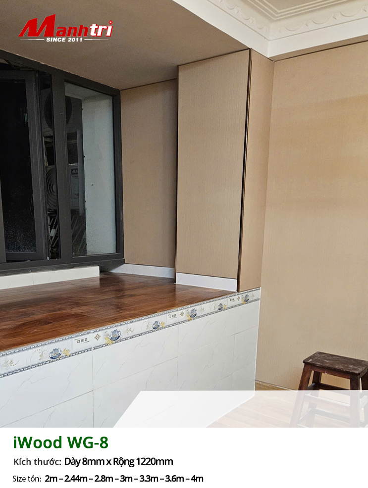 tấm ốp than tre iWood WG-8 và sàn gỗ tự nhiên